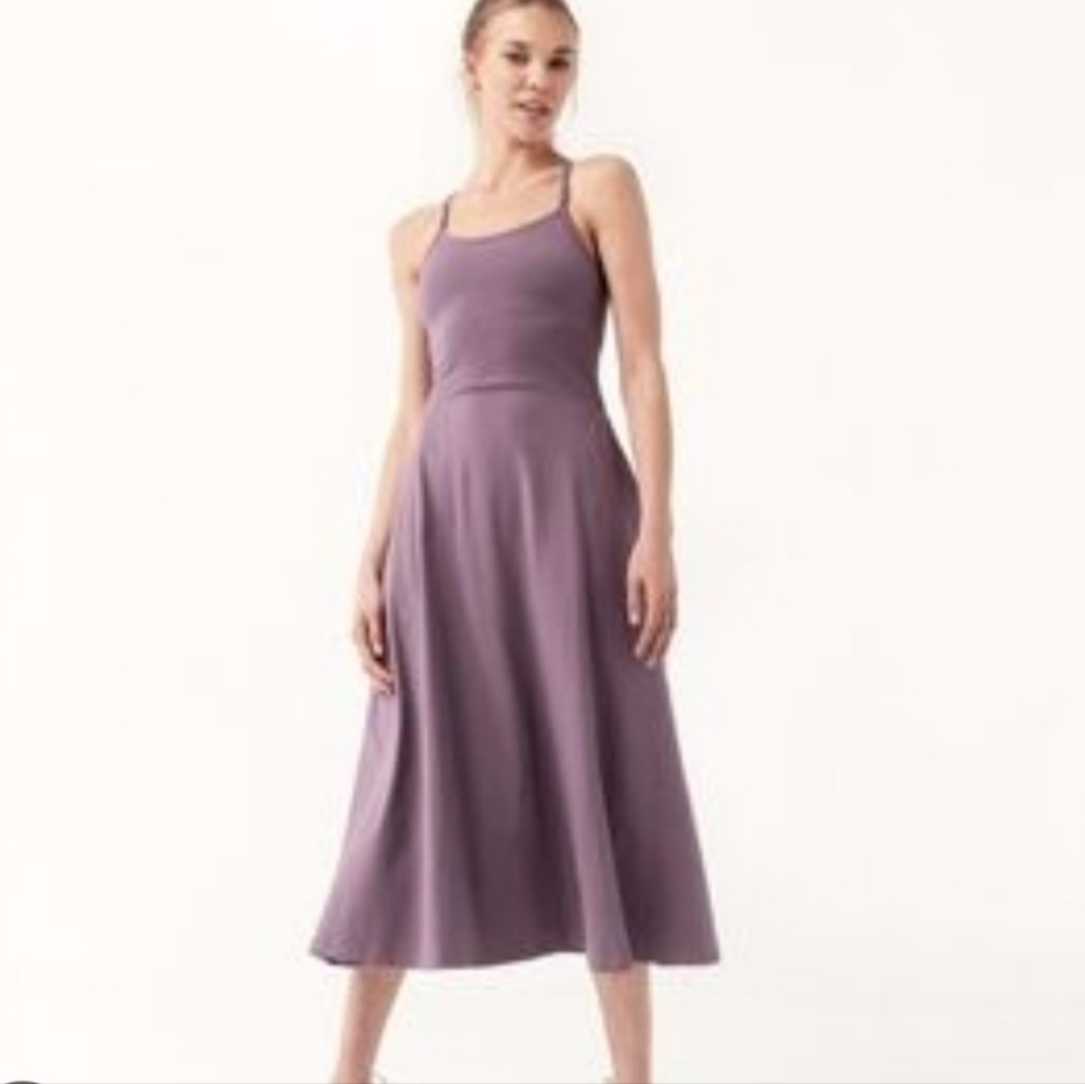 Pact Women's Purple Midi Dress